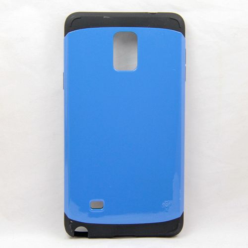 TopSave No Package! Vente finale! Coque rigide double couche PC + TPU pour Samsung Note 4, bleu