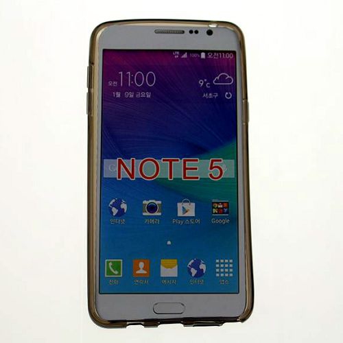 Étui souple brillant pour Samsung Note 5, fumée