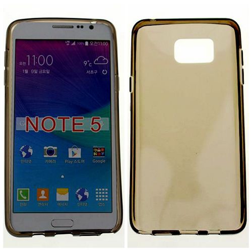 Étui souple brillant pour Samsung Note 5, fumée