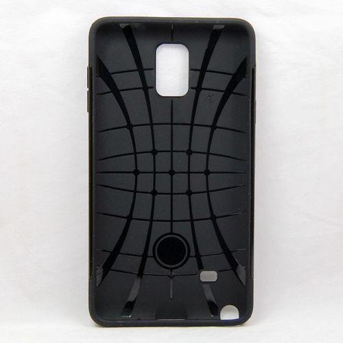 TopSave aucun forfait! Vente finale! Ensemble PC + TPU. Étui rigide double couche pour Galaxy Note 4 de Samsung, noir