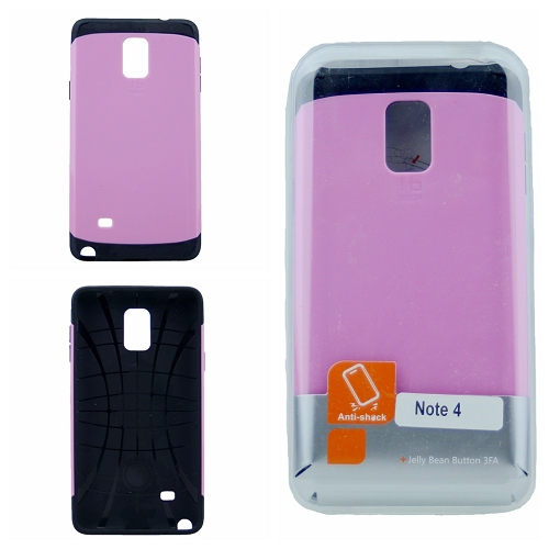 TopSave aucun forfait! Vente finale! Ensemble PC+TPU. Étui rigide double couche pour Samsung Note 4, rose