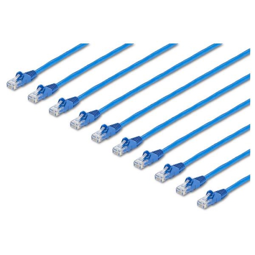 STARTECH  Cable-Blue Cat6 Patch Cord Pack 1Ft (N6Patch1Bl10Pk)