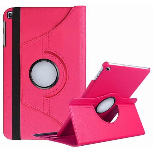 TopSave Samsung Tab A 10.1(2019) T510 360 Degree Rotating Tablet Case Cover, Hot Pink