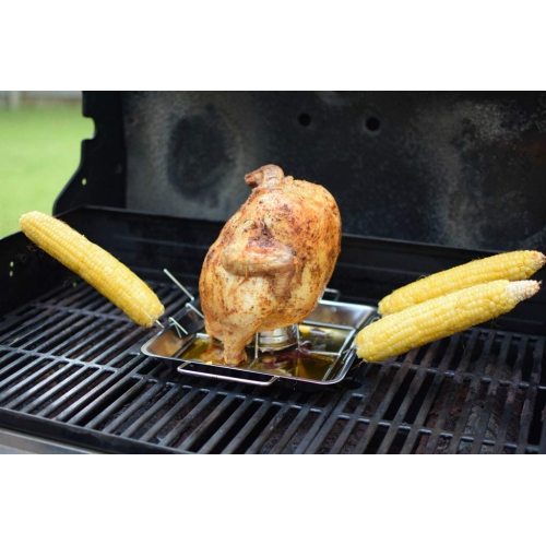 Grill Parts Zone Beer Can Chicken Includes Rack, Canister & Drip Pan
