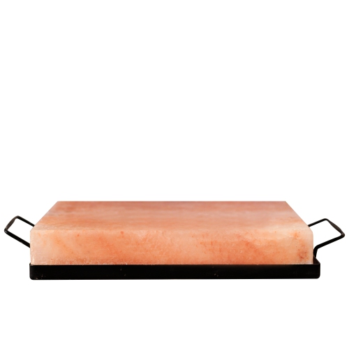 Grill Parts Zone Himalayan Salt Plate and Holder Set, 8" X 8" X 2"