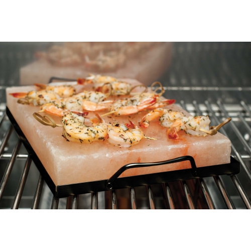 Grill Parts Zone Himalayan Salt Plate and Holder Set, 8" X 8" X 2"