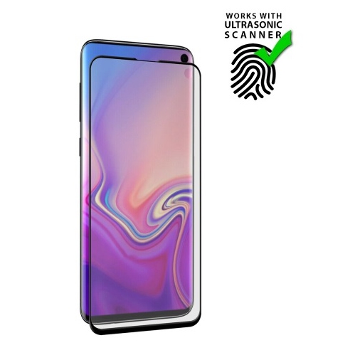 HYFAI Full Coverage Screen Protector for The Samsung Galaxy S10, Tempered Glas Fingerprint Scanner Compatible