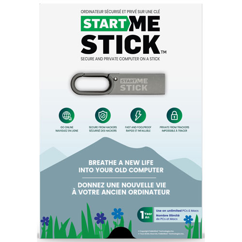 StartMeStick Private and Secure Computer Stick - Unlimited Devices - 1 Year