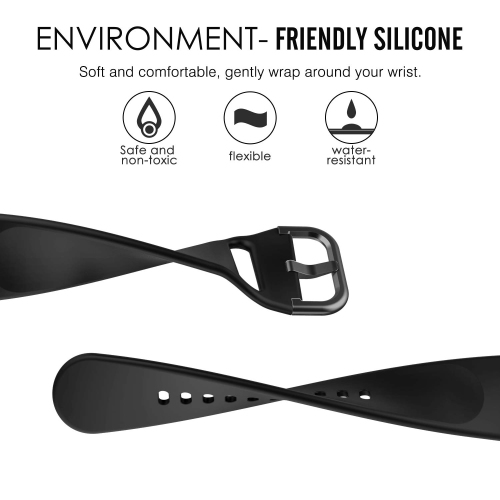 Samsung Galaxy Watch Active/Active 2(40mm)/Galaxy Watch 42mm/Gear S2 Classic, 3-Pack 20mm Silicone Replacement Sport Strap