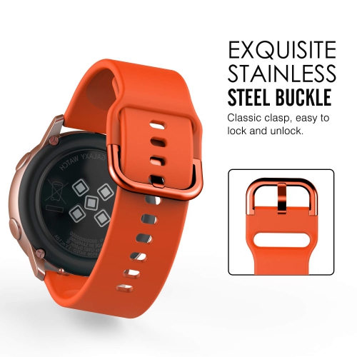 Samsung Galaxy Watch Active/Active 2(40mm)/Galaxy Watch 42mm/Gear S2 Classic, 3-Pack 20mm Silicone Replacement Sport Strap