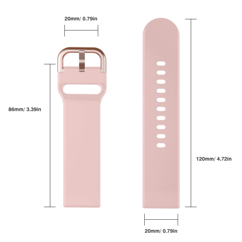 Samsung Galaxy Watch Active/Active 2(40mm)/Galaxy Watch 42mm/Gear S2 Classic, 3-Pack 20mm Silicone Replacement Sport Strap