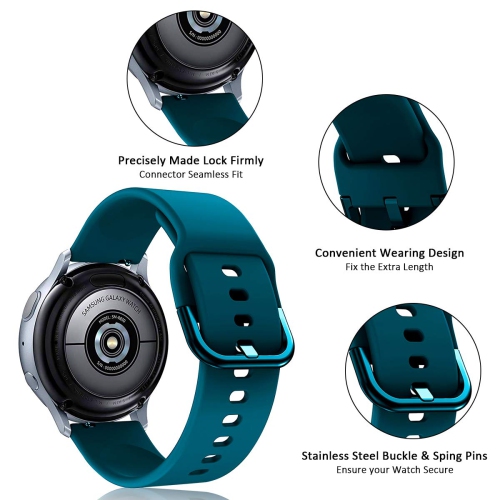 Samsung Galaxy Watch Active 2 40mm Band/Galaxy Watch Active 2 44mm Bands, 20mm Soft Silicone Replacement Band
