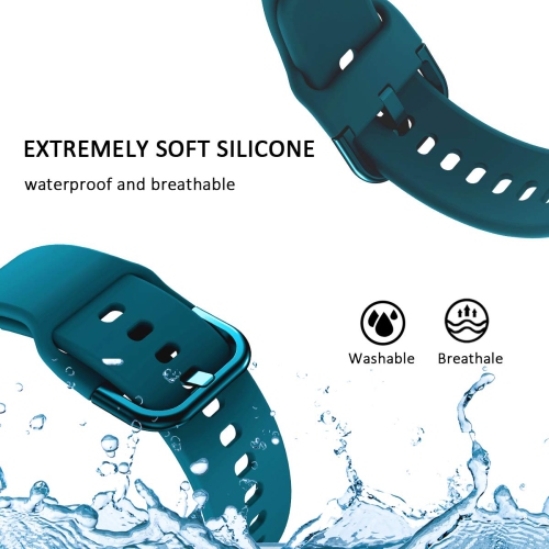 Samsung Galaxy Watch Active 2 40mm Band/Galaxy Watch Active 2 44mm Bands, 20mm Soft Silicone Replacement Band