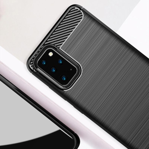 PANDACO Black Brushed Metal Case for Samsung Galaxy S20+
