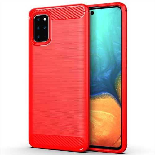 PANDACO Red Brushed Metal Case for Samsung Galaxy S20+