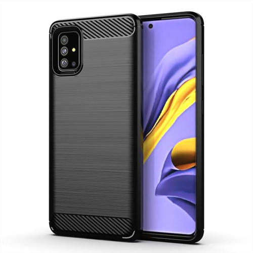 PANDACO – Étui en métal brossé noir pour Samsung Galaxy A51 4G