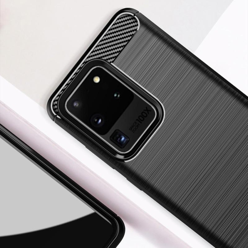 PANDACO Black Brushed Metal Case for Samsung Galaxy S20 Ultra