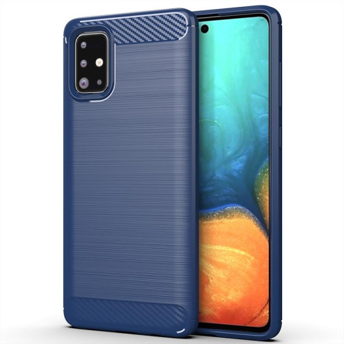 PANDACO Navy Brushed Metal Case for Samsung Galaxy A71 4G