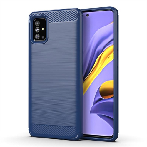 PANDACO Navy Brushed Metal Case for Samsung Galaxy A51 4G