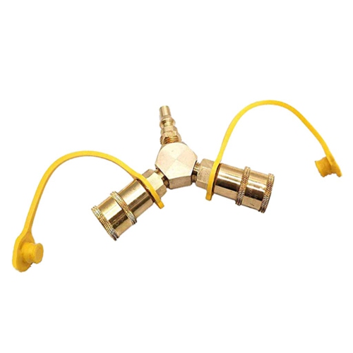 Grill Parts Zone Y Splitter 1/4" Quick Connect for RV Camping Propane Hose