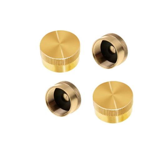 Grill Parts Zone 1 LB Propane Gas Bottle Cylinder Propane Tank Caps Solid Brass Refill - 4 Pieces
