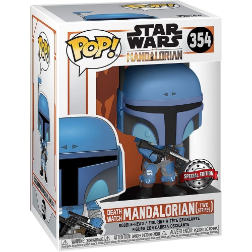 POP  Star Wars 3.75 Inch Action Figure The Mandalorian - Death Watch Mandalorian (Two Stripes) #354