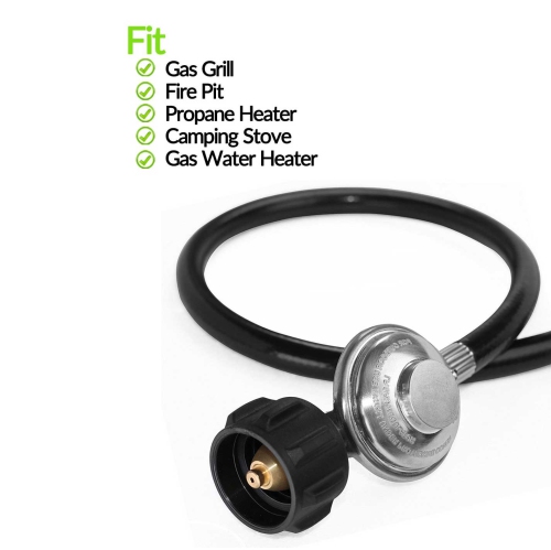 12 FT 144in Low Pressure Regulator Hose 3-8inch Female Flare Fitting for Fire Table, Firepit, Propane Heater and Heater
