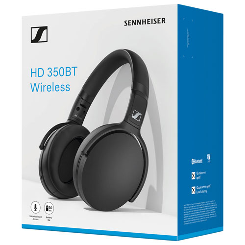 Sennheiser HD 350BT Over-Ear Sound Isolating Bluetooth Headphones - Black