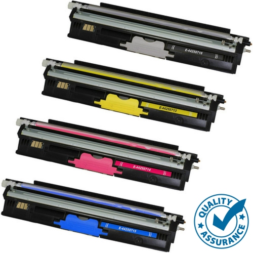 Printer Pro ™ 4 COLORS PACK - Okidata C130 BK/C/M/Y Toner Cartridge - OKI Printer C110/C130/C160