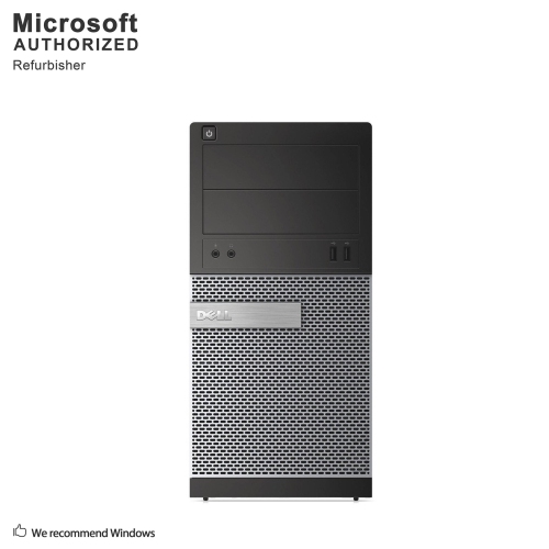 Refurbished - Dell OptiPlex 3020 MTW,Intel Quad Core i5 4590 up to 3.7G,16G,256G SSD+1T,WiFi,BT,DVD,Win10 Home 64 Bit (EN/FR/ES)