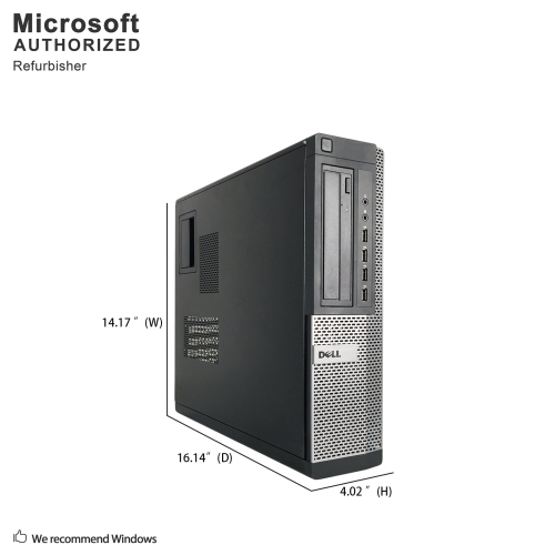 Refurbished - Dell OptiPlex 7010 Desktop,Intel Quad Core i5 3470 up to 3.6G,16G DDR3,240G SSD,DVDRW,Win10 Pro 64 Bit (EN/FR/ES)