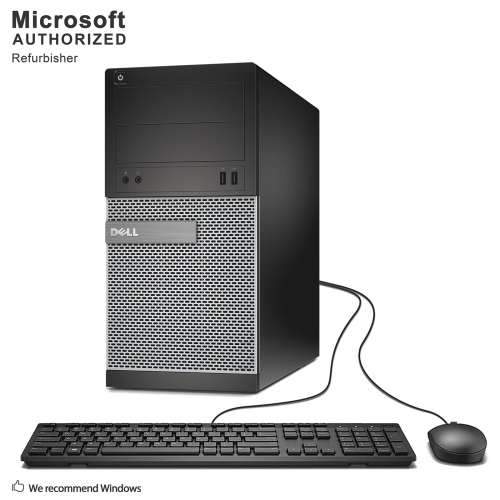 Refurbished - Dell OptiPlex 3020 MTW,Intel Quad Core i5 4590 up to 3.7GHz,8G DDR3,120G SSD + 500G,WiFi,BT,DVD,W10H64 (EN/FR/ES)
