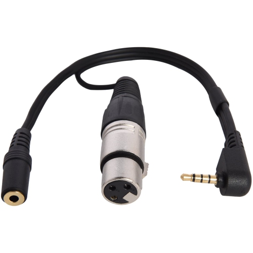 LyxPro XLR Female to TRRS, Connects Professional XLR Microphones to iOS, iPhone, iPad, and iPod Includes Onput