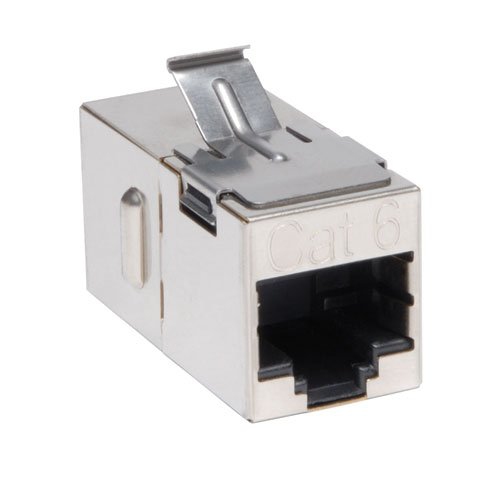 Cat6 Straight-Through Shielded Modular in-Line Snap-in Coupler