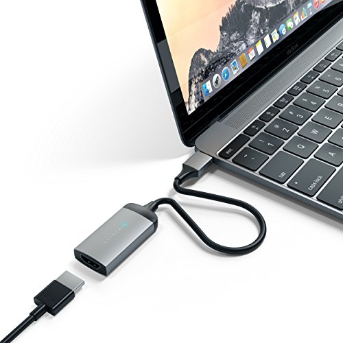 SATECHI  Aluminum Type-C HDMI Adapter 4K (60Hz) - Compatible With 2019/2018/2017 Macbook Pro, 2018 Macbook Air