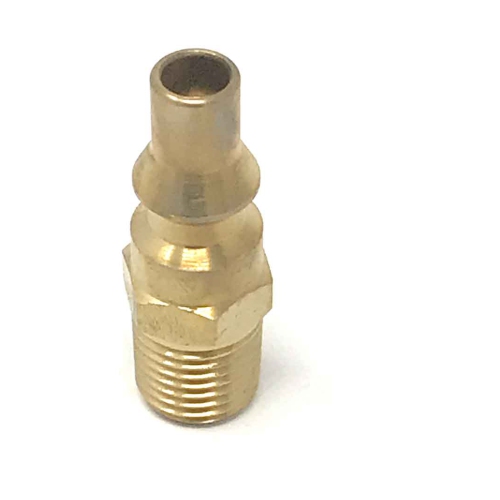 Grill Parts Zone Propane Brass Quick Connect Fitting Adapter- Full Flow Male Plug x 1/4" Male NPT for RV Portable BBQ