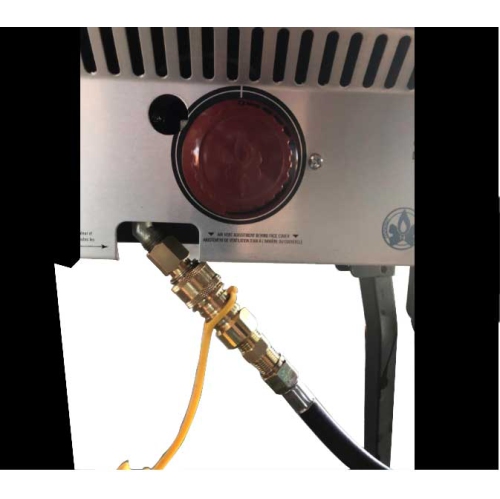 Grill Parts Zone Natural Gas Quick-Connect Kit 3/8" Male Pipe Thread x 3/8" Female Pipe Thread, Solid Bras