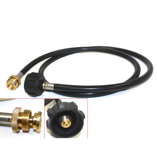 Propane 4 feet Hose Adapter Converter Connects a 1lb Bottle, to a 20 lb or Larger Cylinder For for Lanterns, Camp Stoves