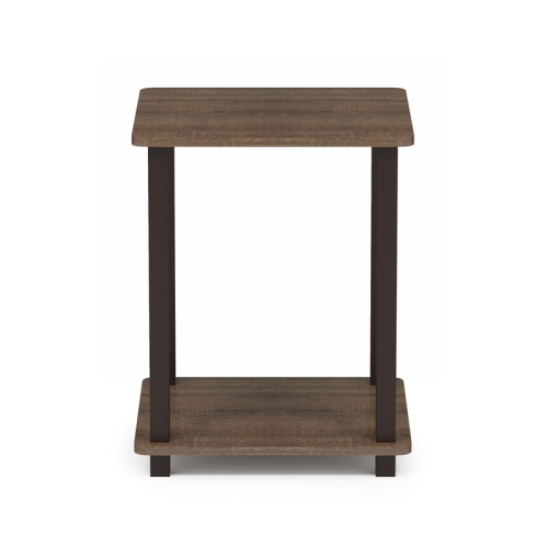 Furinno Engineered Wood Simplistic End Table in Walnut/Brown