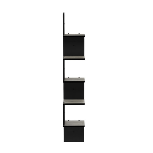 Furinno Rossi Wood Wall Mount Floating Corner Square Shelf in Espresso