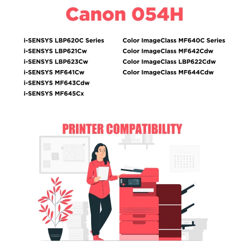 Printer Pro™ Canon 054/Canon-054 Compatible Cyan Toner Cartridge-Canon Printer LBP622/MF640/MF642/MF644