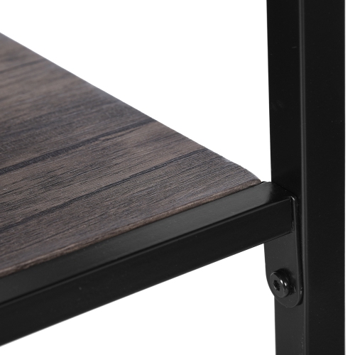 FurnitureR Computer Desk Modern Home Office Writing Table Tempered Glass Top