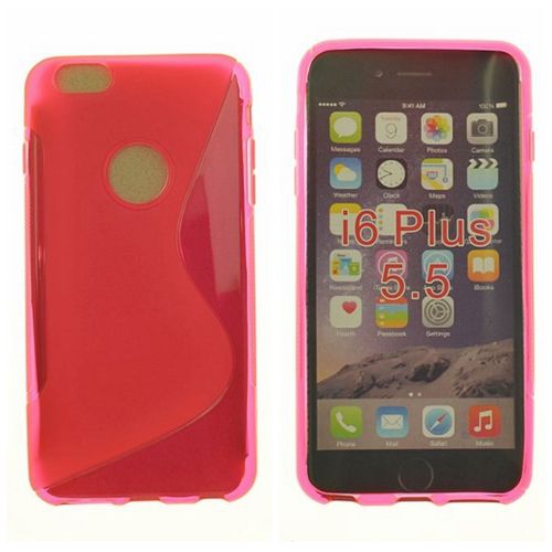 Iphone 6 Plus, Iphone 6s Plus S Line Design Soft Case, Hot Pink