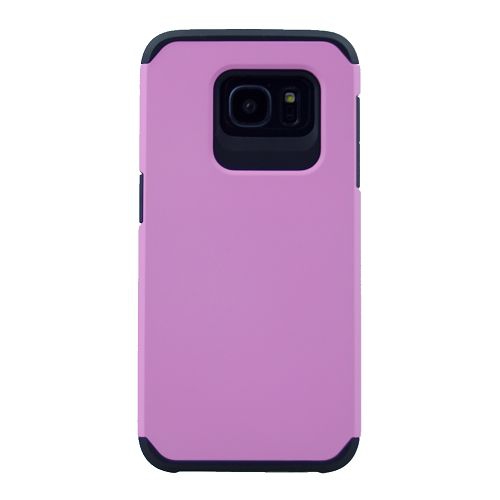 Samsung S7 Edge mat double couche, étui d'armure robuste, bébé rose