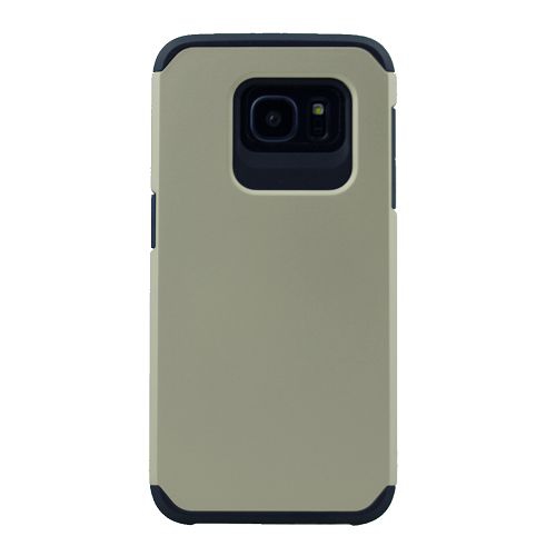 Samsung S7 Edge mat double couche, étui d'armure robuste, or