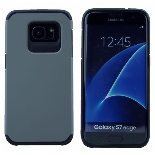 Vente finale! Samsung S7 Edge Matt double couche, étui robuste Armor, fumée