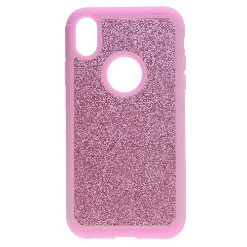 Final Sale! TopSave Sparkle Cover Armor Shockproof Hybrid Glitter Hard PC+Rubber Luxury Covers For Iphone XR, Baby Pink