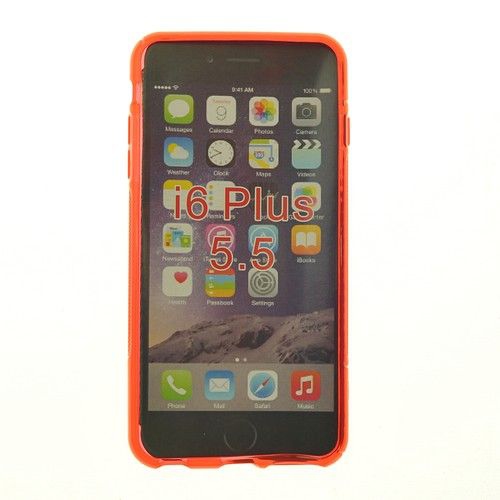 Iphone 6 Plus, Iphone 6s Plus S Line Design Soft Case, Red