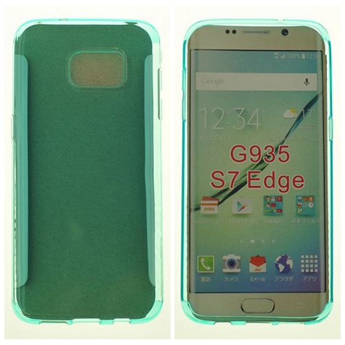 Solde final TopSave! Étui souple pour Surface lustrée pour Samsung S7 Edge, sarcelle