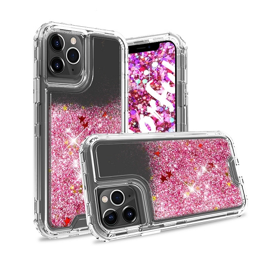 Bling Sparkle Defender Case For Iphone 11 Pro Max Clear Case Pink Glitter Best Buy Canada